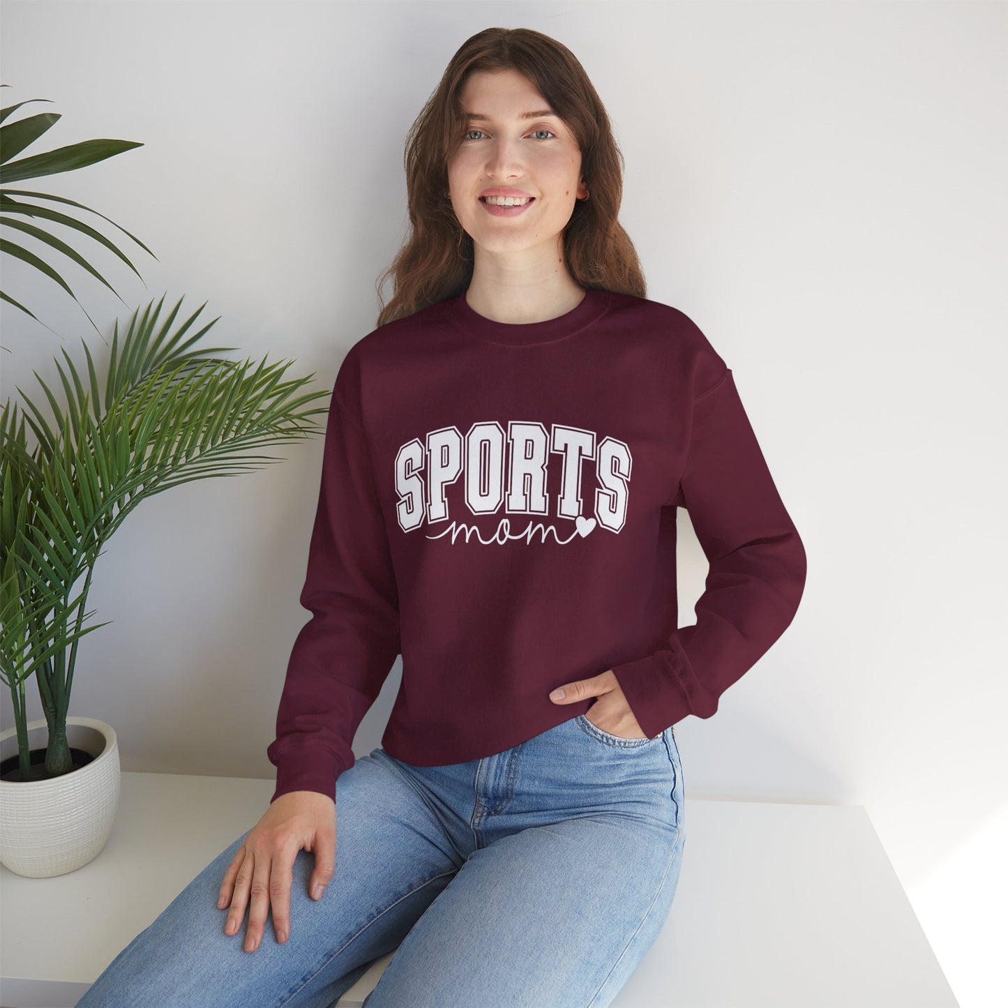 Sports Mom Crewneck Sweatshirt — Athletic Mom Graphic Pullover