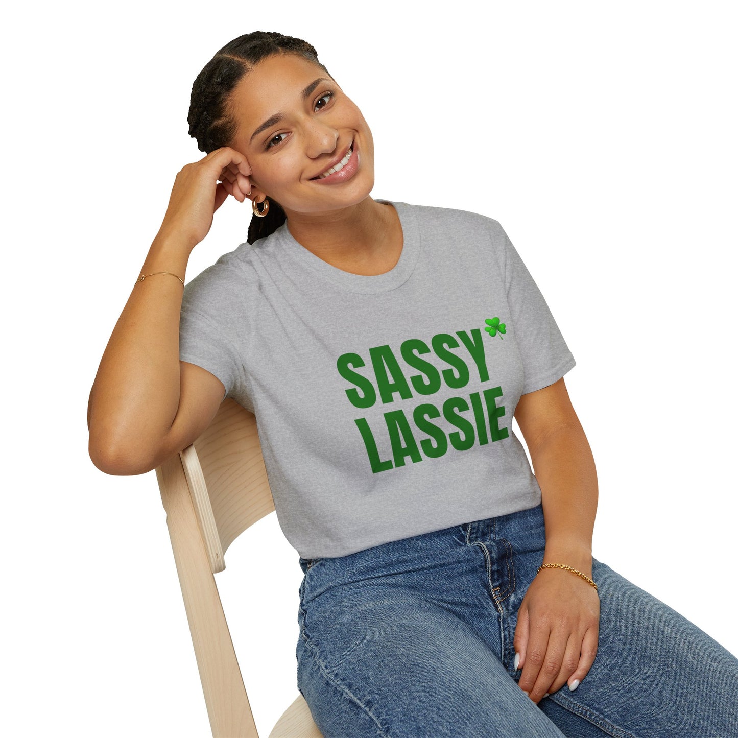 Sassy Lassie T-Shirt — St. Patrick’s Day Shamrock Tee for Bold, Fun-Loving Women
