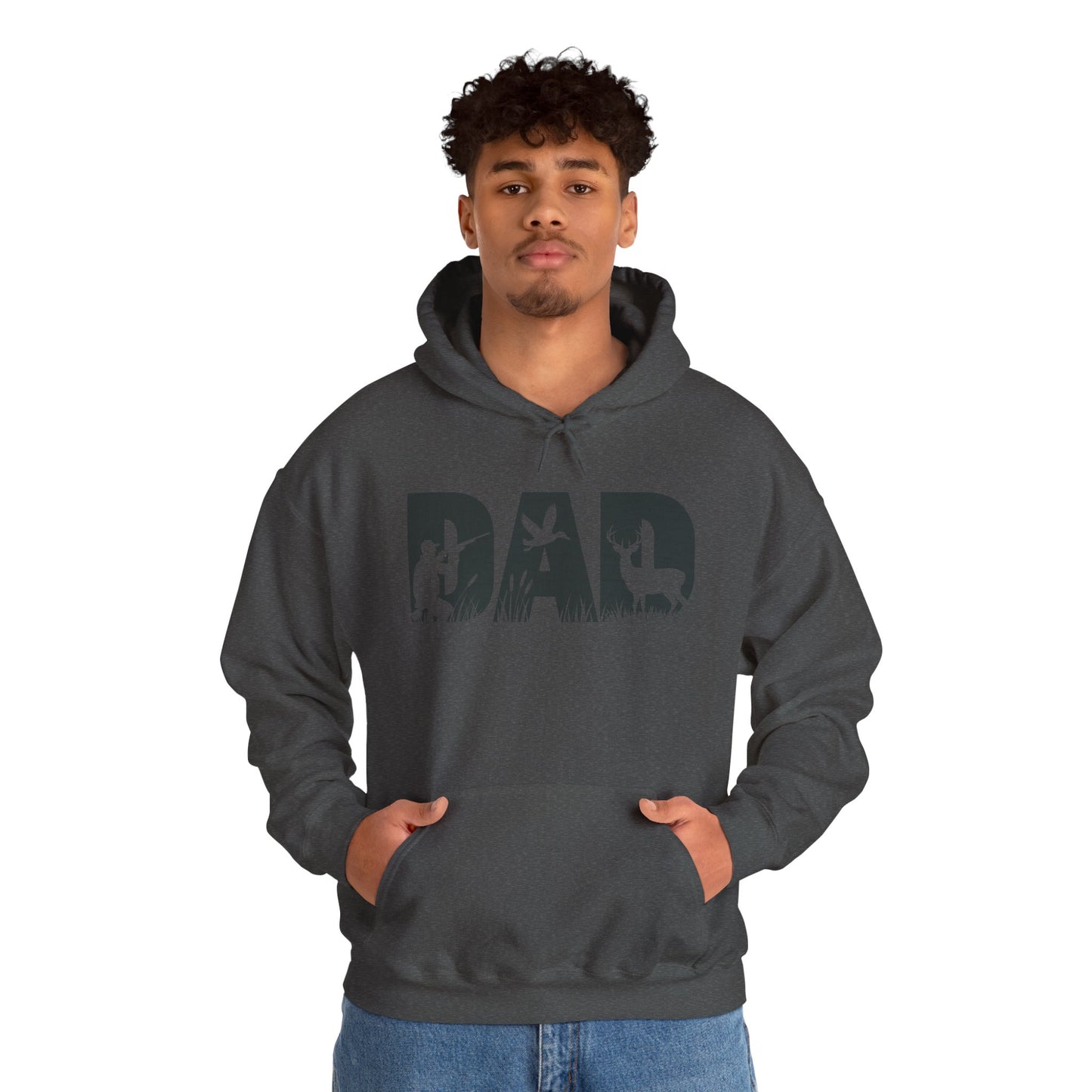 Dad Silhouette Hoodie — Outdoor Hunting & Fishing Father’s Day Sweatshirt