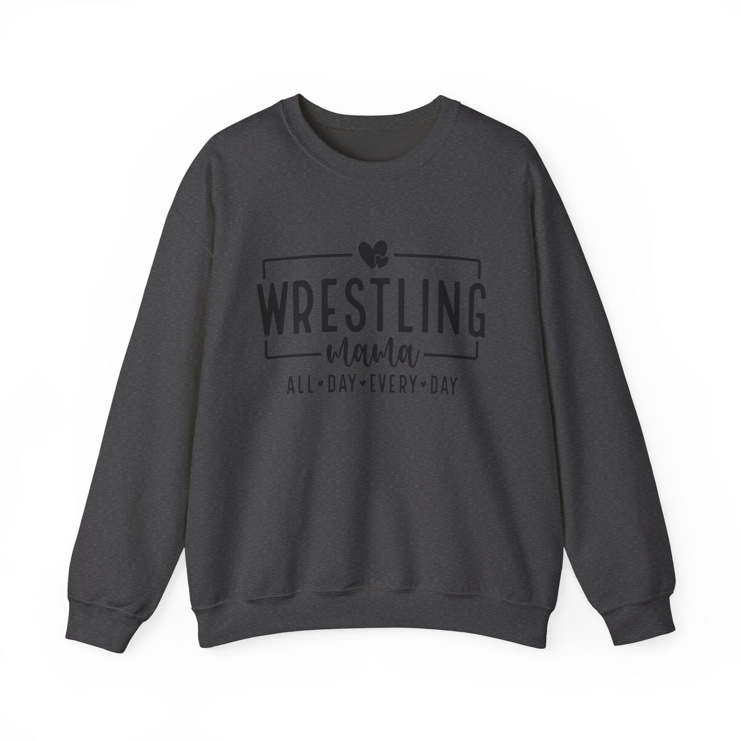 Wrestling Mama Sweatshirt — “Wrestling Mama All Day Every Day” Cozy Crewneck