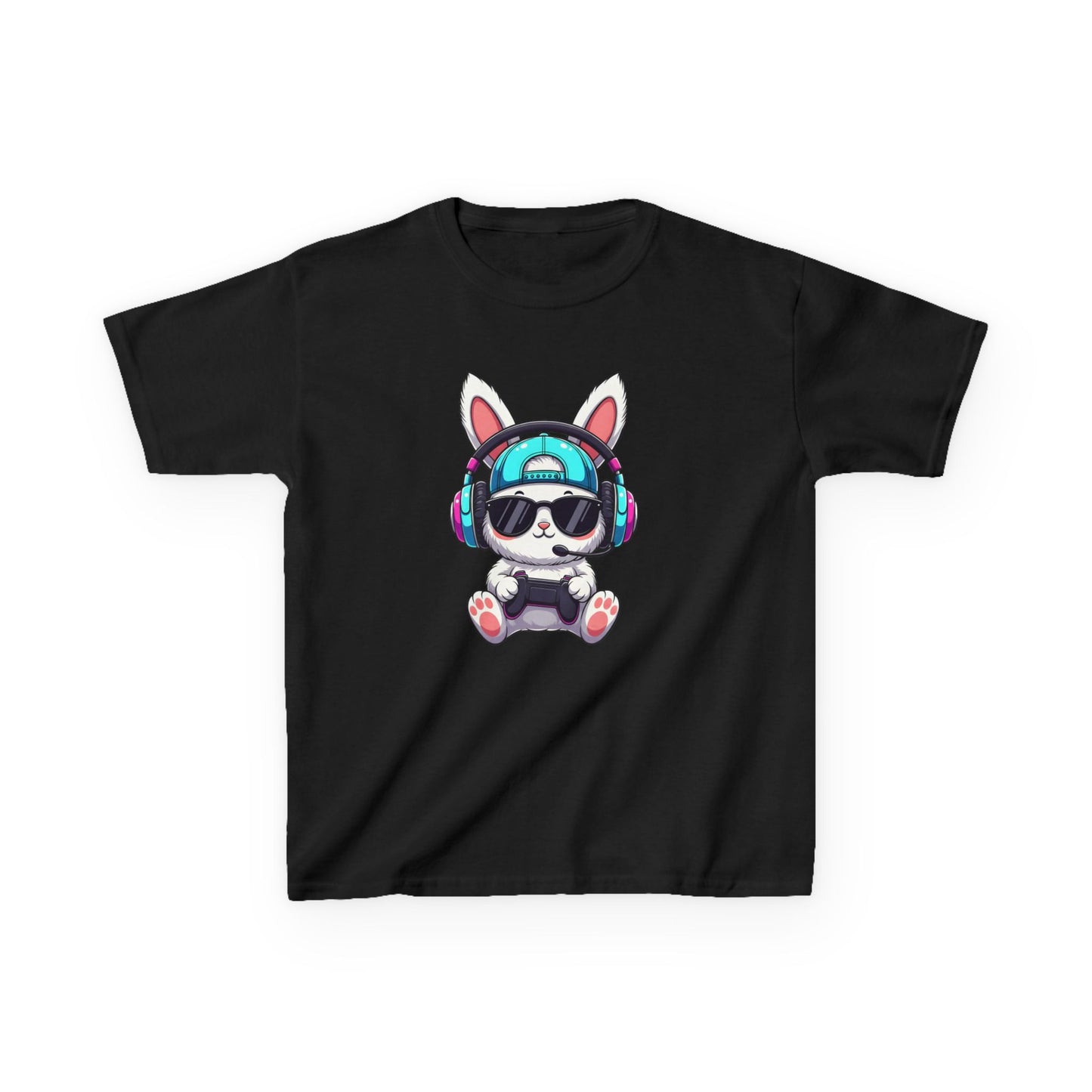 Kids Bunny DJ Tee — Cute Bunny with Headphones Kids T-Shirt