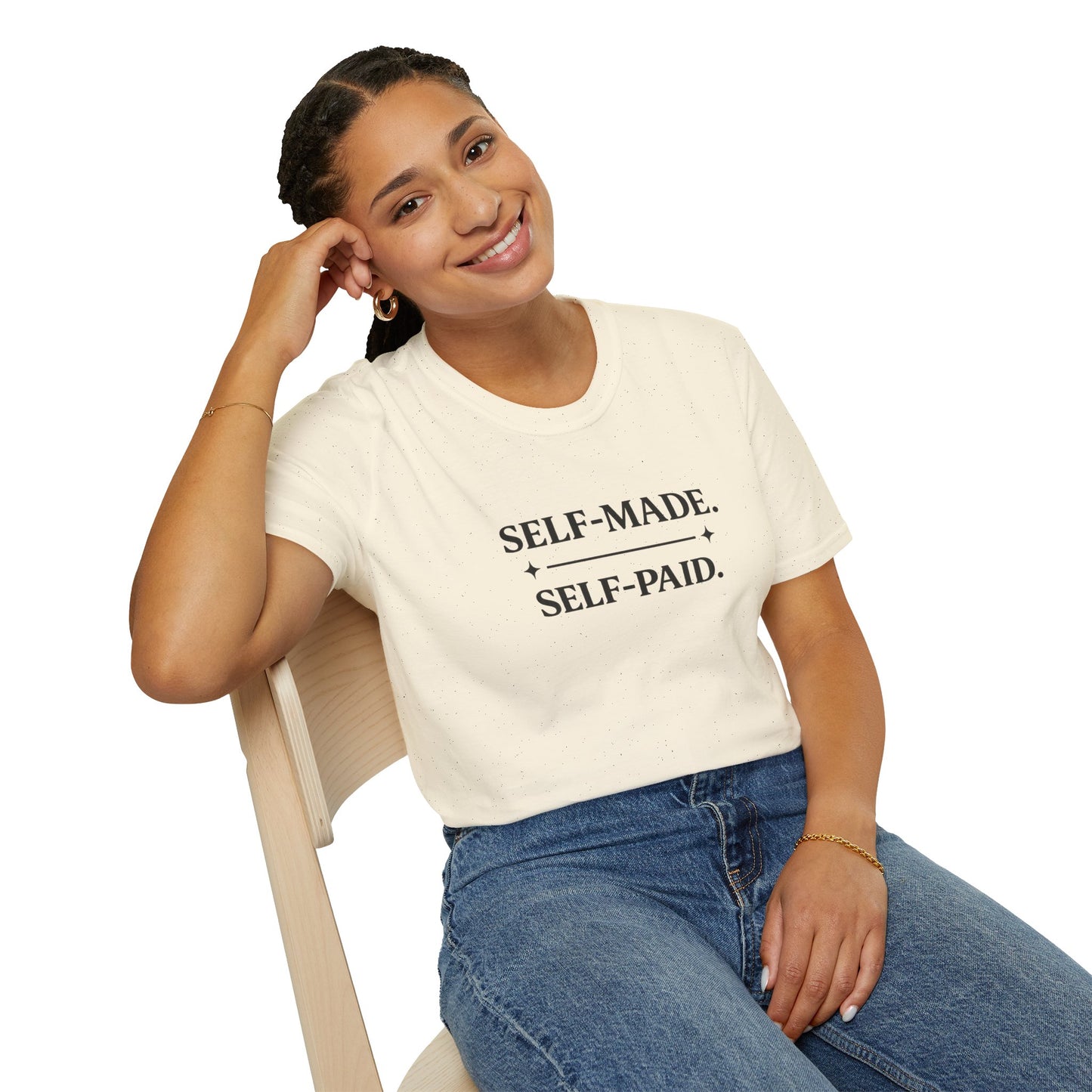 Self-Made. Self-Paid. T-Shirt — Motivational Minimalist Tee for Entrepreneurs
