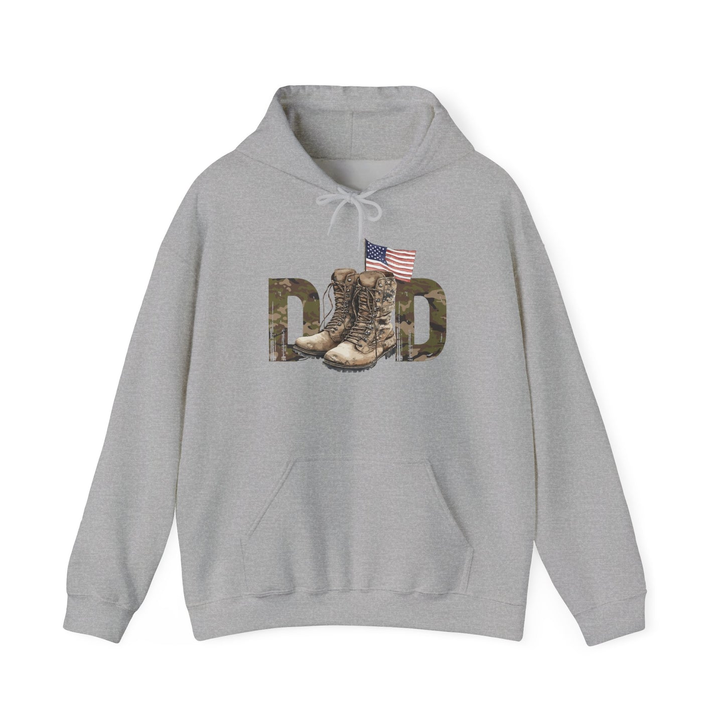 Dad Military Boots Hoodie – American Flag Dad Sweatshirt