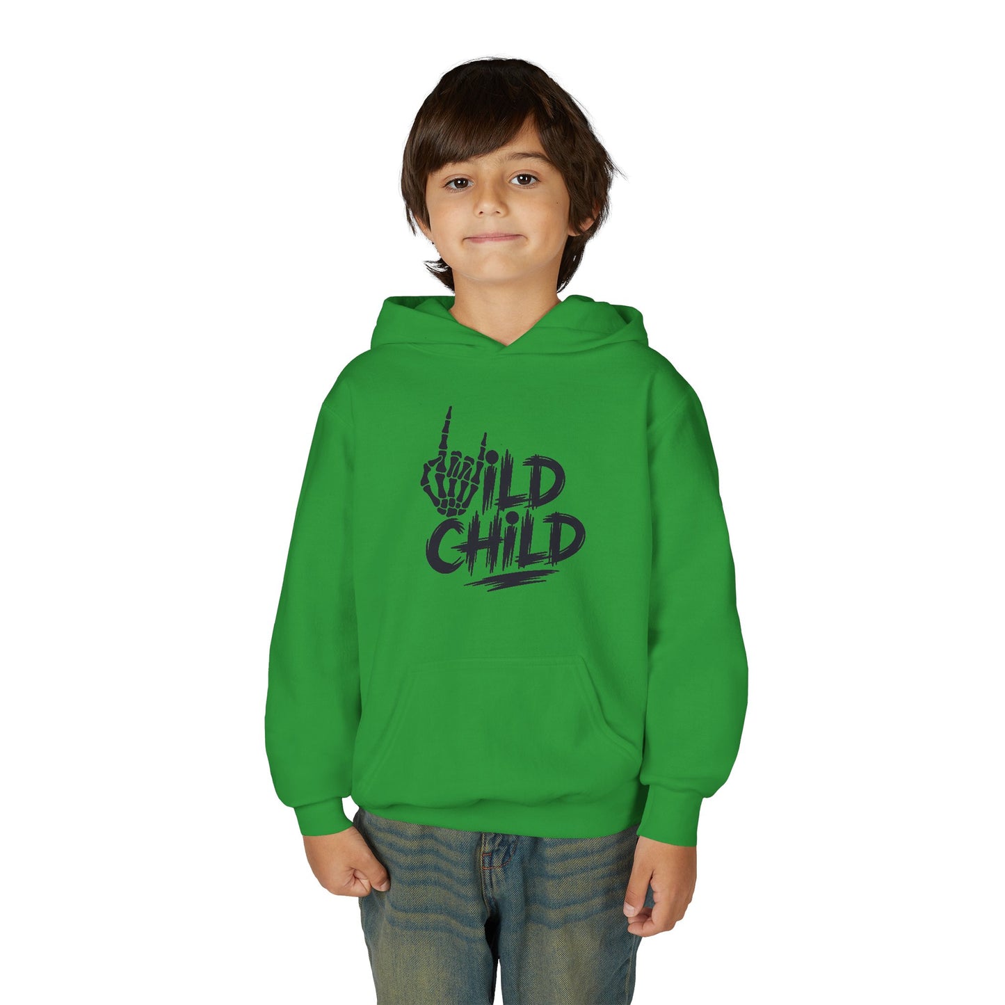 Youth Hoodie — "Wild Child" Graphic Pullover for Kids