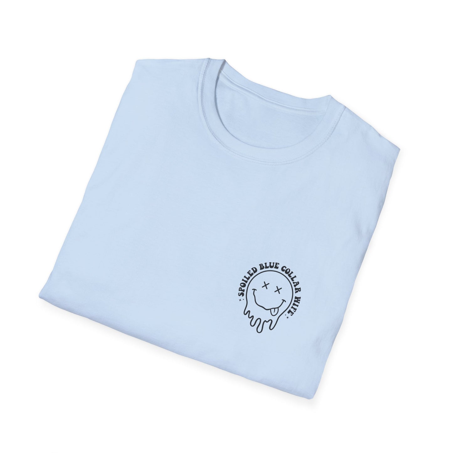 Spoiled Blue Collar Wife T-Shirt — "Somebody's Spoiled Blue Collar Wife" Graphic Tee