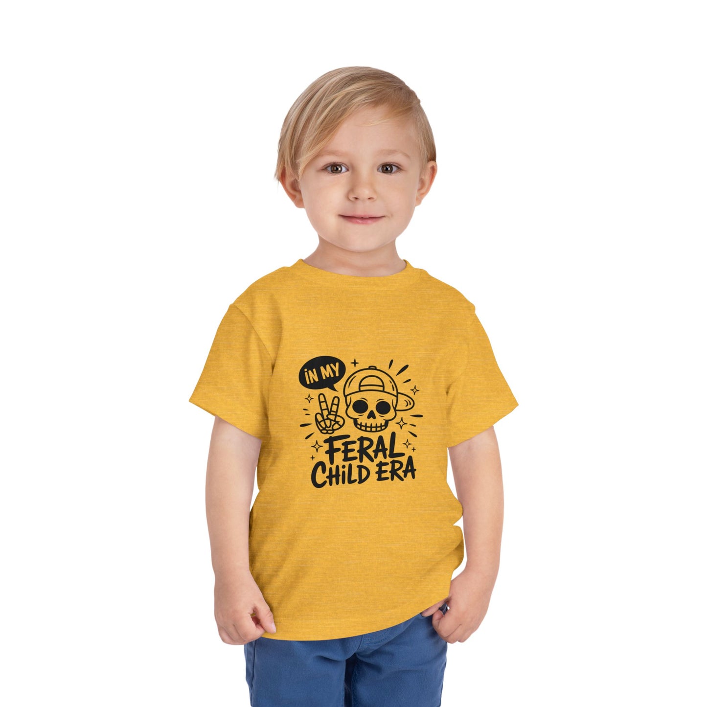 Toddler Tee — “In My Feral Child Era” Skull Graphic Kids T‑Shirt