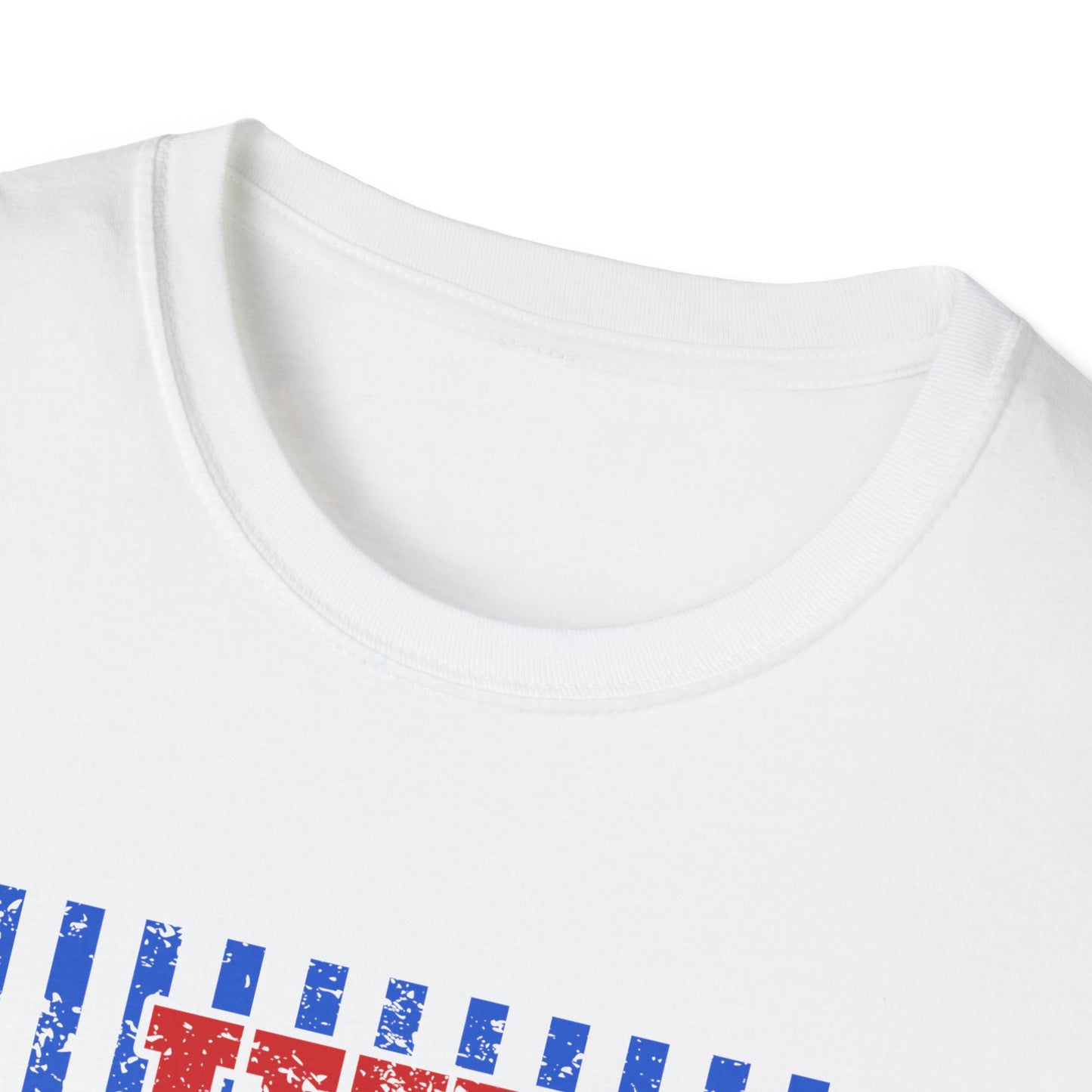 T-Shirt — "Hit The Dang Boll" Patriotic Striped Graphic Tee