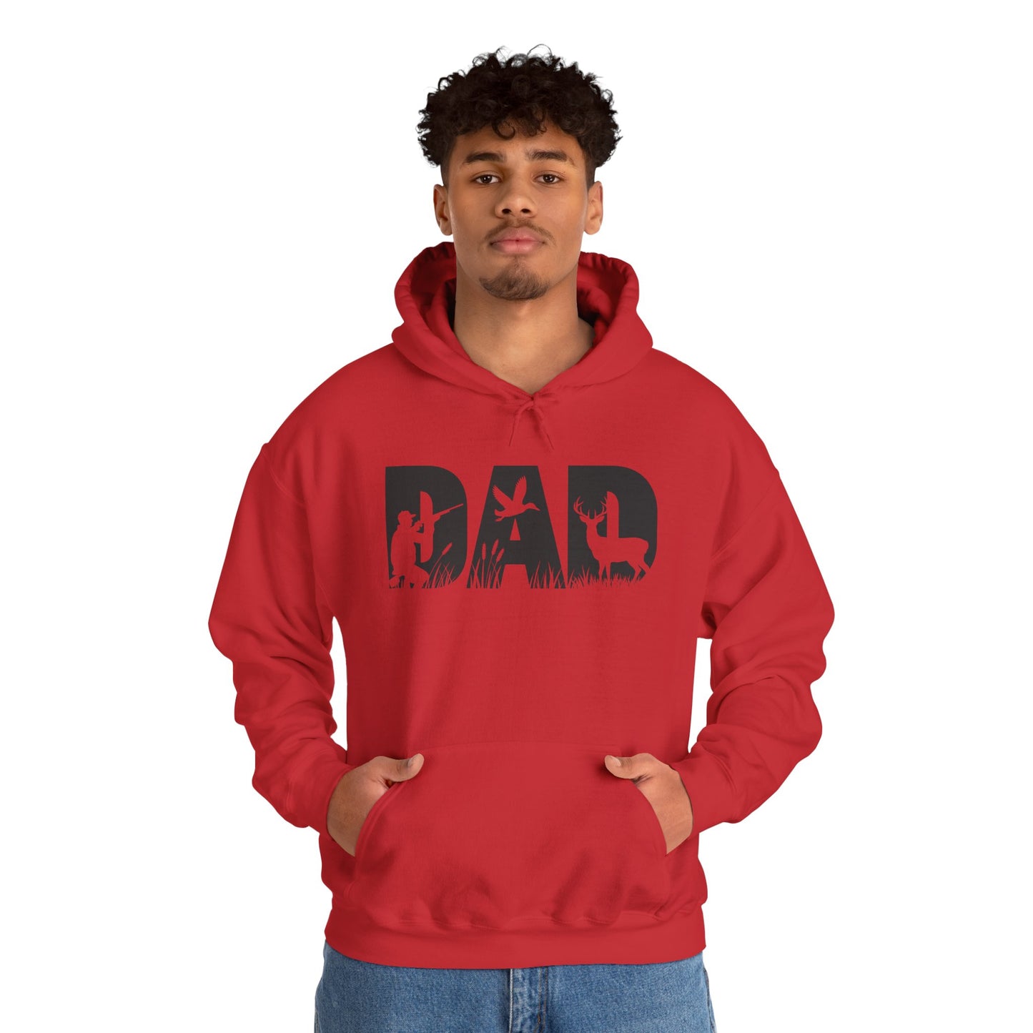 Dad Silhouette Hoodie — Outdoor Hunting & Fishing Father’s Day Sweatshirt