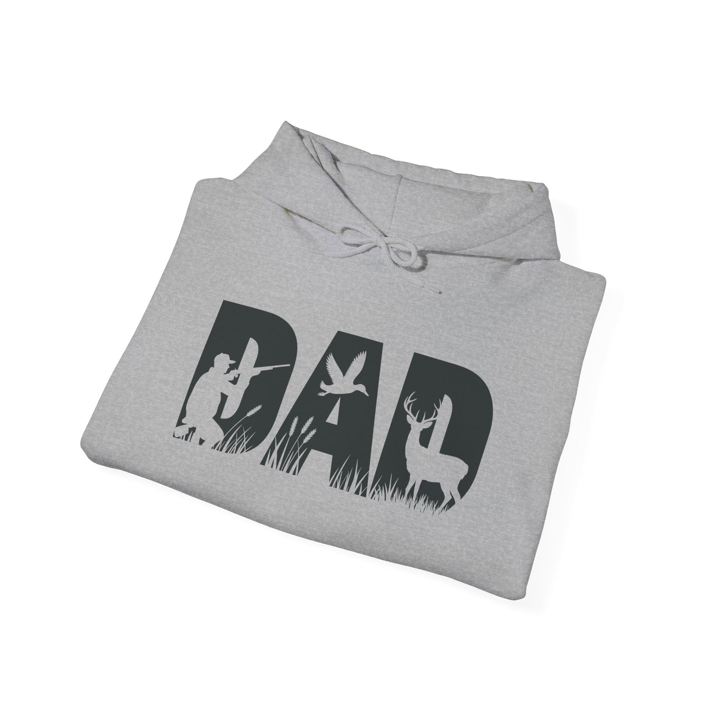 Dad Silhouette Hoodie — Outdoor Hunting & Fishing Father’s Day Sweatshirt