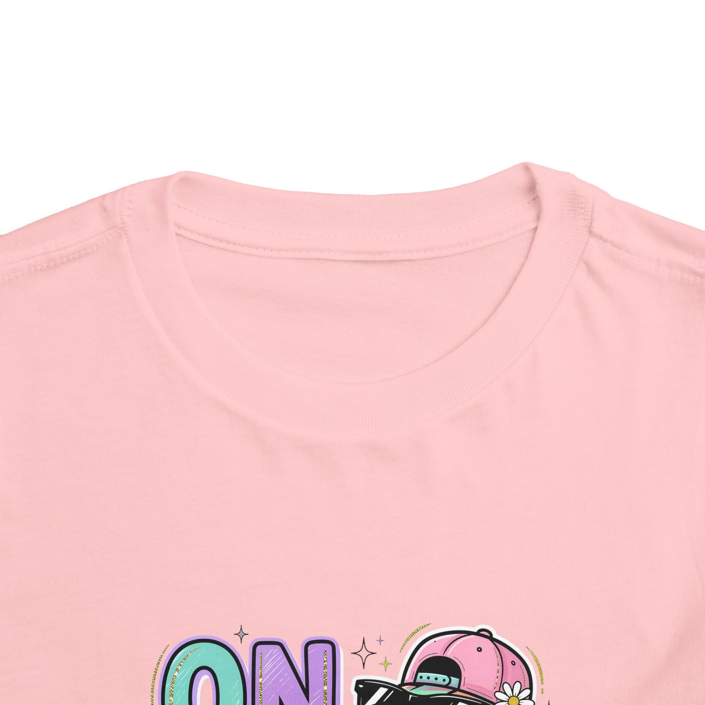 Toddler Tee — "On The Hunt" Colorful Dino Graphic