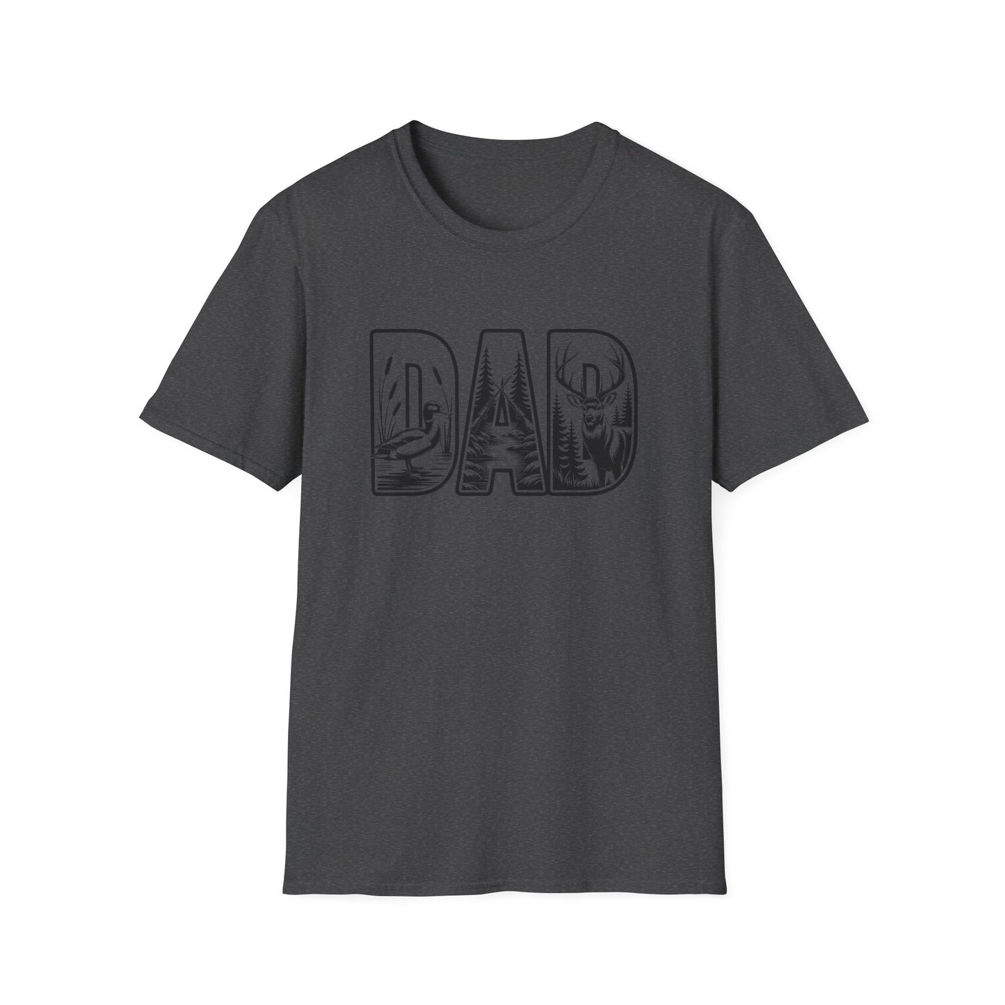 Dad Nature Graphic T-Shirt — Outdoor Hunting & Fishing Woodland Design