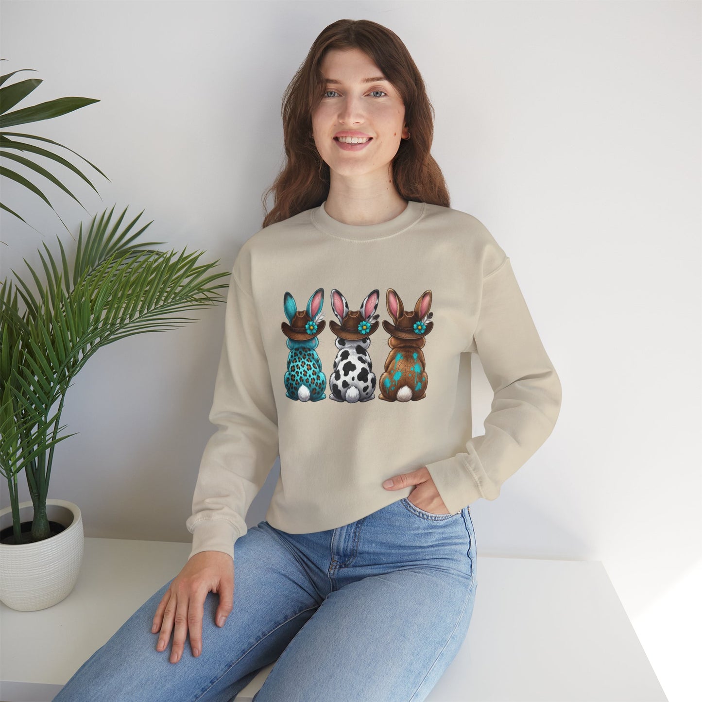 Easter Trio Bunny Crewneck Sweatshirt