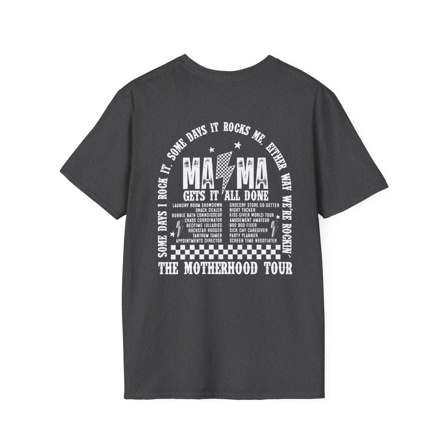Mama Lightning Tour T-Shirt — 'Mama Gets It All Done' Motherhood Band Tee