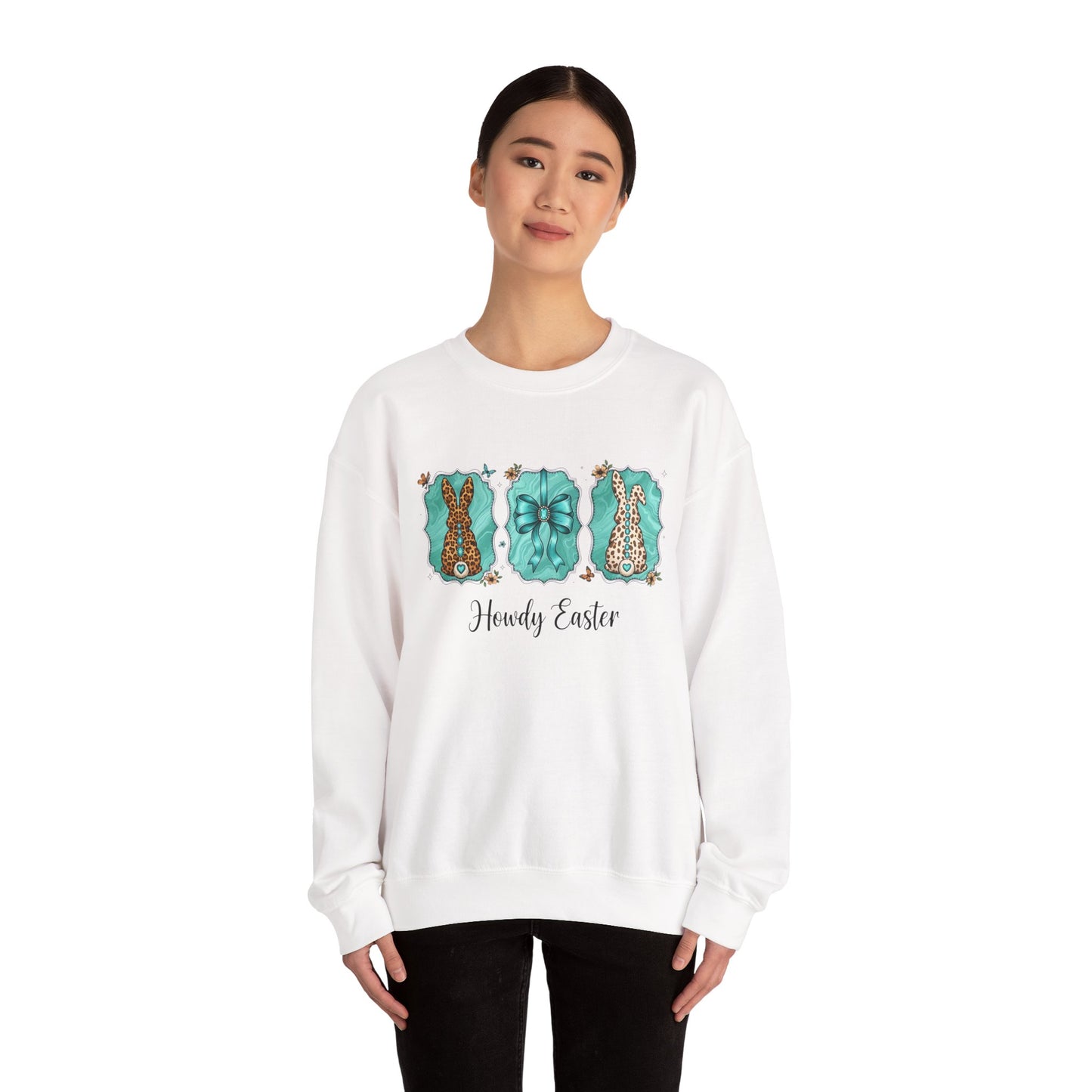 Easter Crewneck Sweatshirt — "Howdy Easter" Pastel Tee