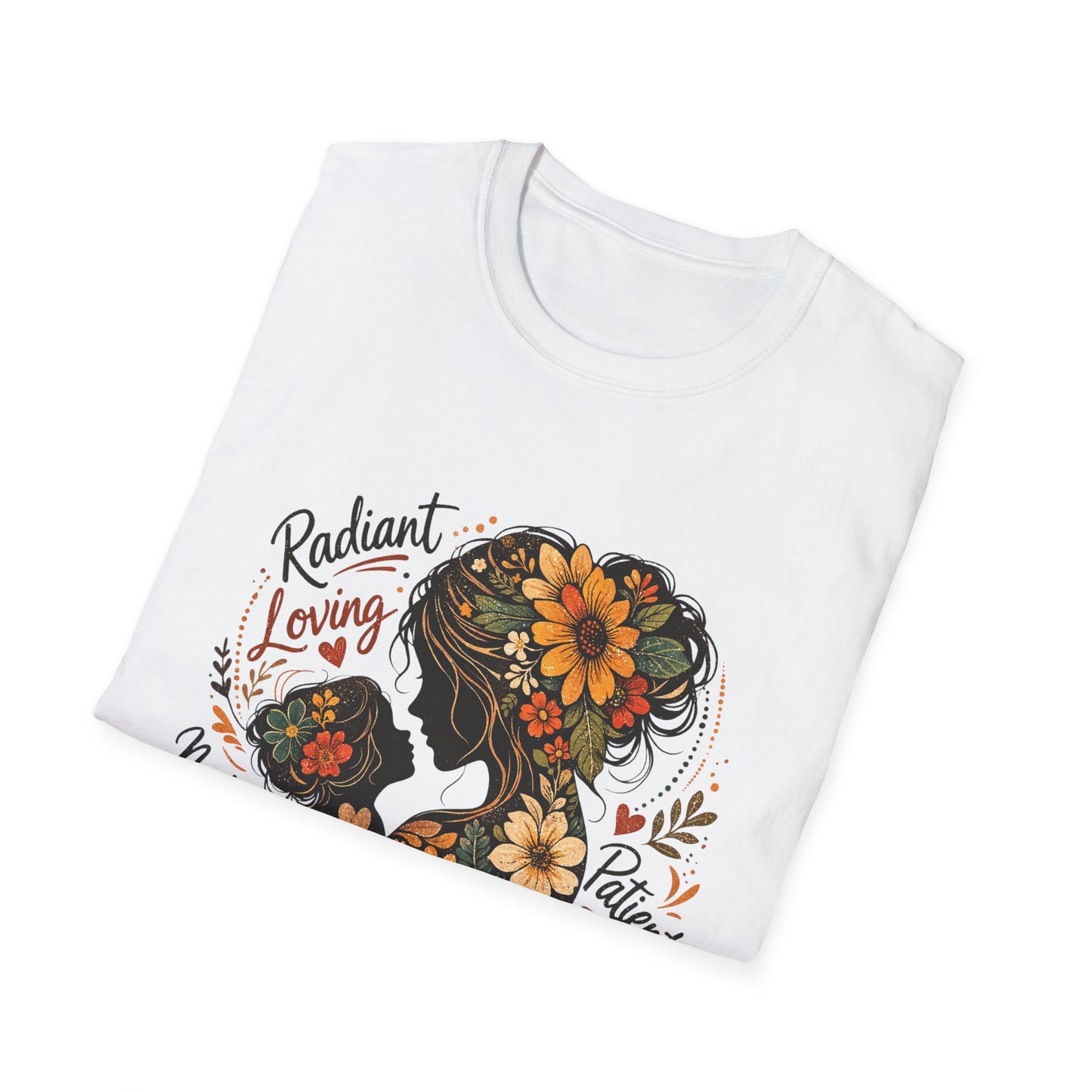 Mother Floral Silhouette T-Shirt — Radiant Loving Patient Design for Mom (Mother)