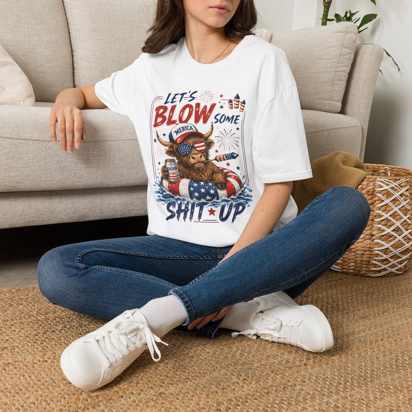 Patriotic Buffalo 'Let's Blow Some Shit Up' T-Shirt