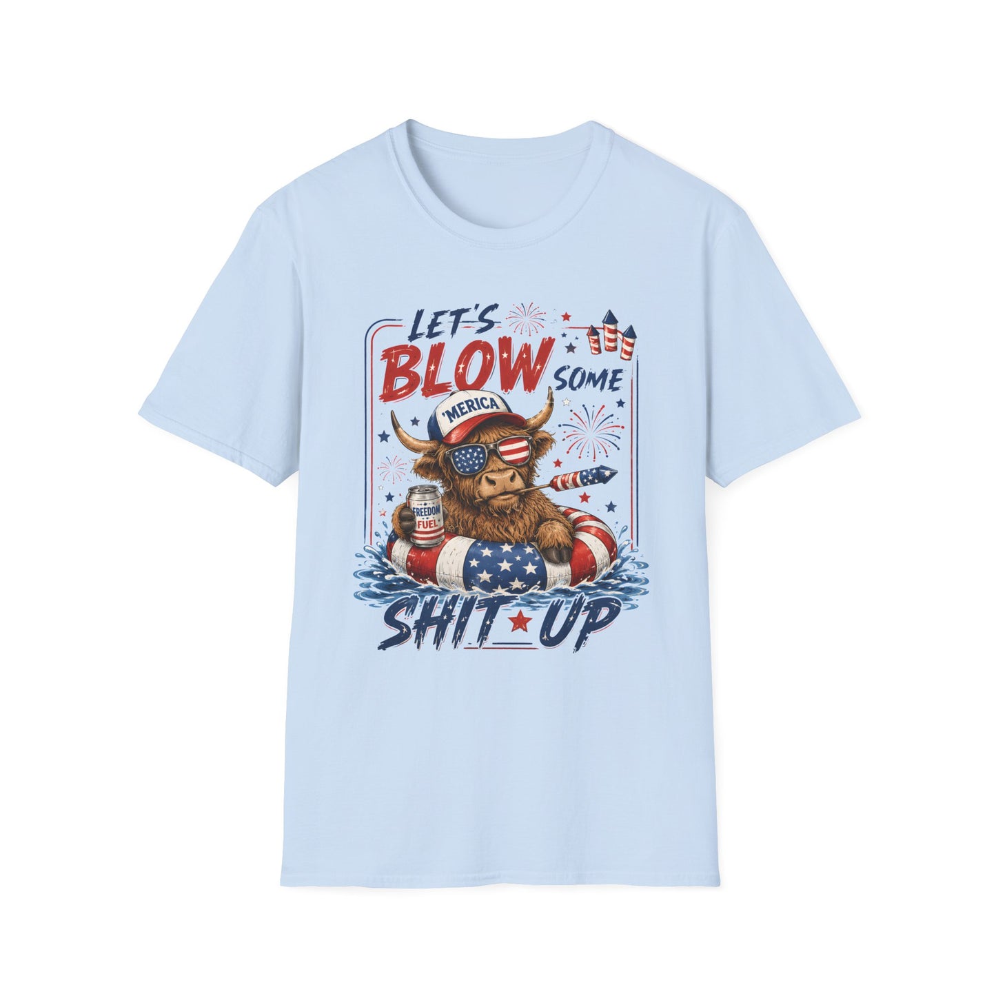 Patriotic Buffalo 'Let's Blow Some Shit Up' T-Shirt