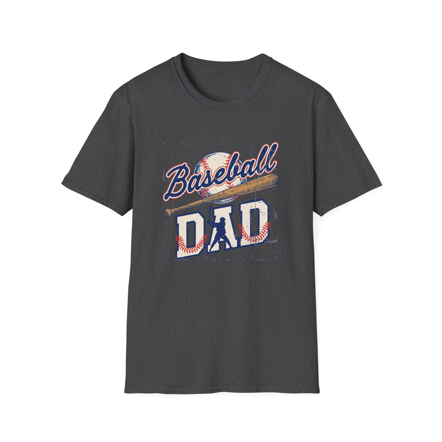 Baseball Dad T-Shirt – Vintage Baseball Bat & Ball Design