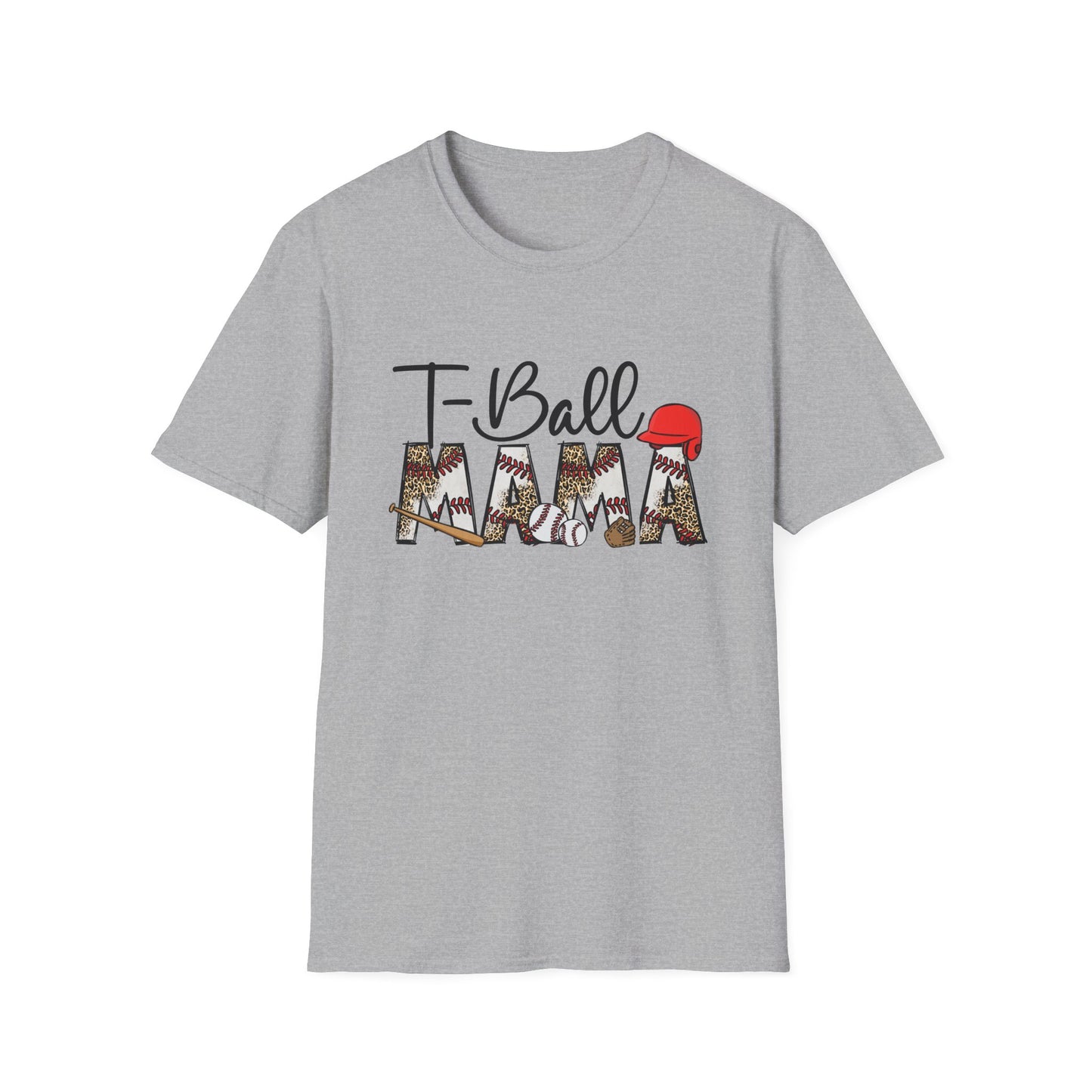 T‑Ball Mama T-Shirt — Cute Floral Baseball Mom Tee