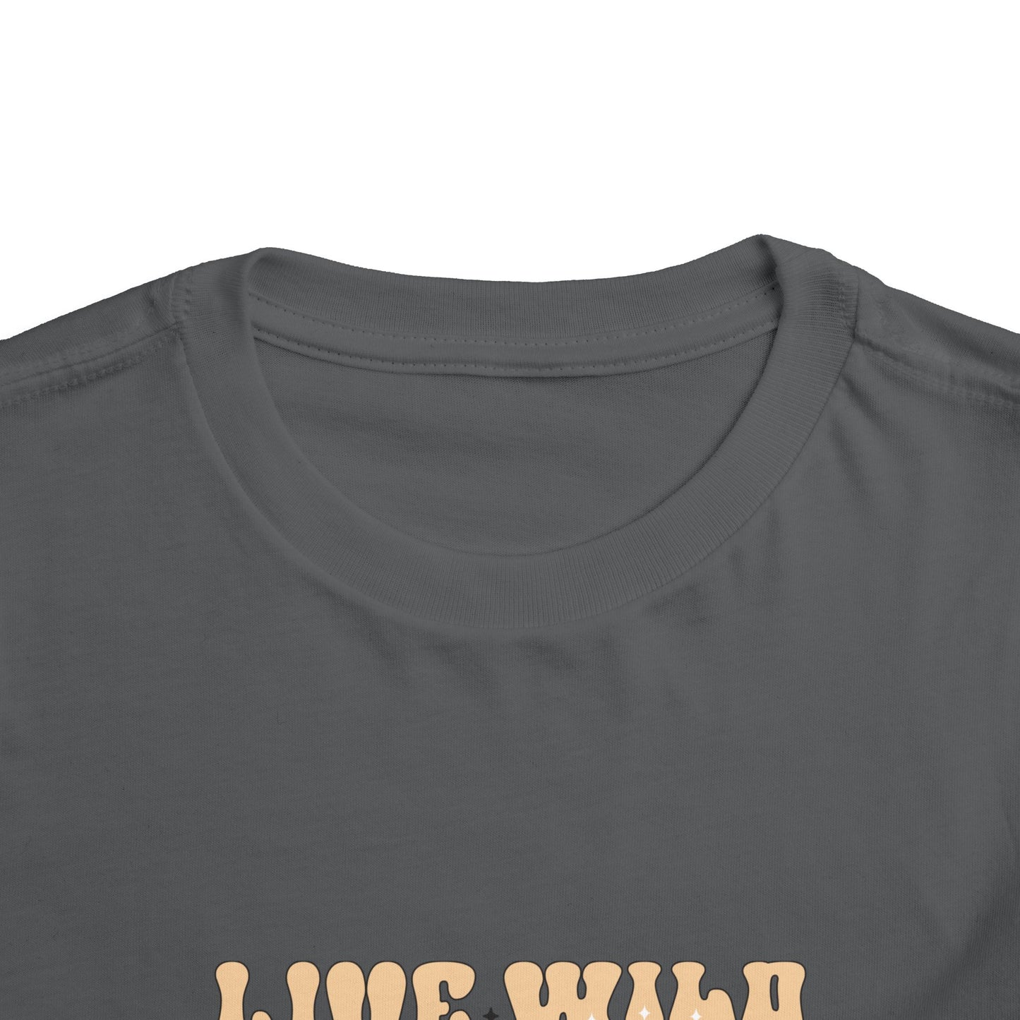 Toddler Tee — "Live Wild Flower Child" Retro Hippie Graphic