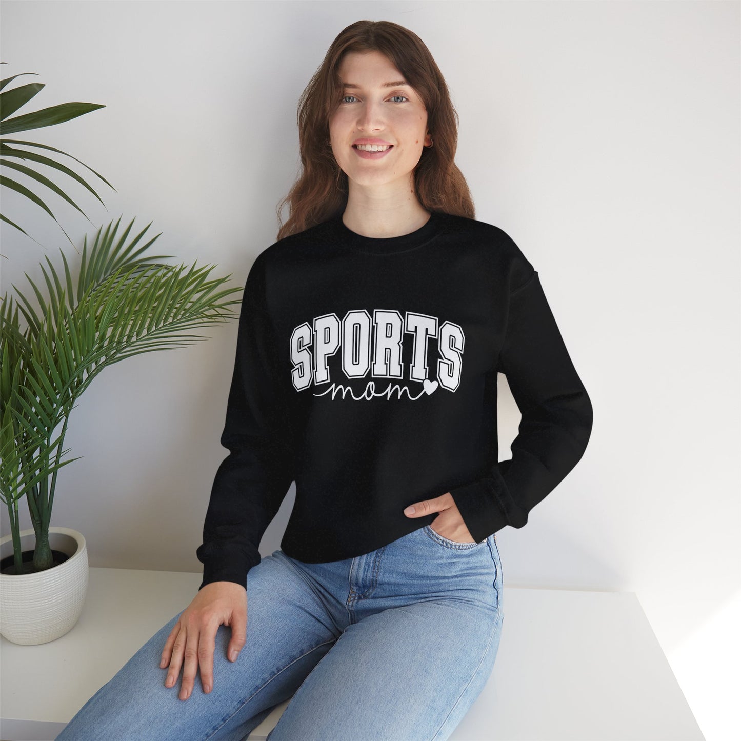 Sports Mom Crewneck Sweatshirt — Athletic Mom Graphic Pullover
