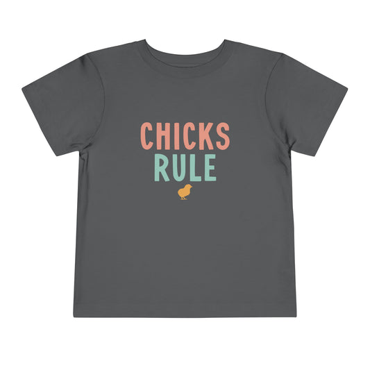 Chicks Rule Toddler Tee — Cute Easter Chick Graphic Shirt