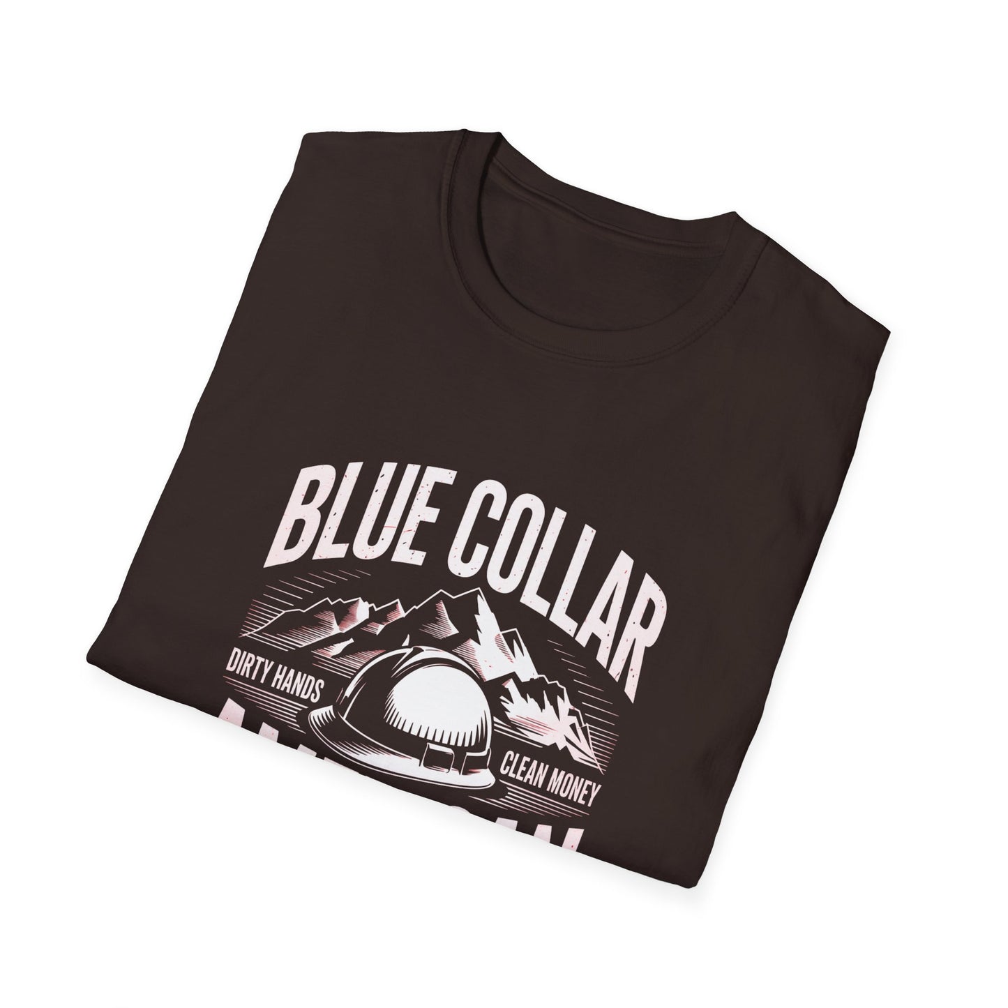 Blue Collar American T‑Shirt — Proud Worker Helmet Graphic
