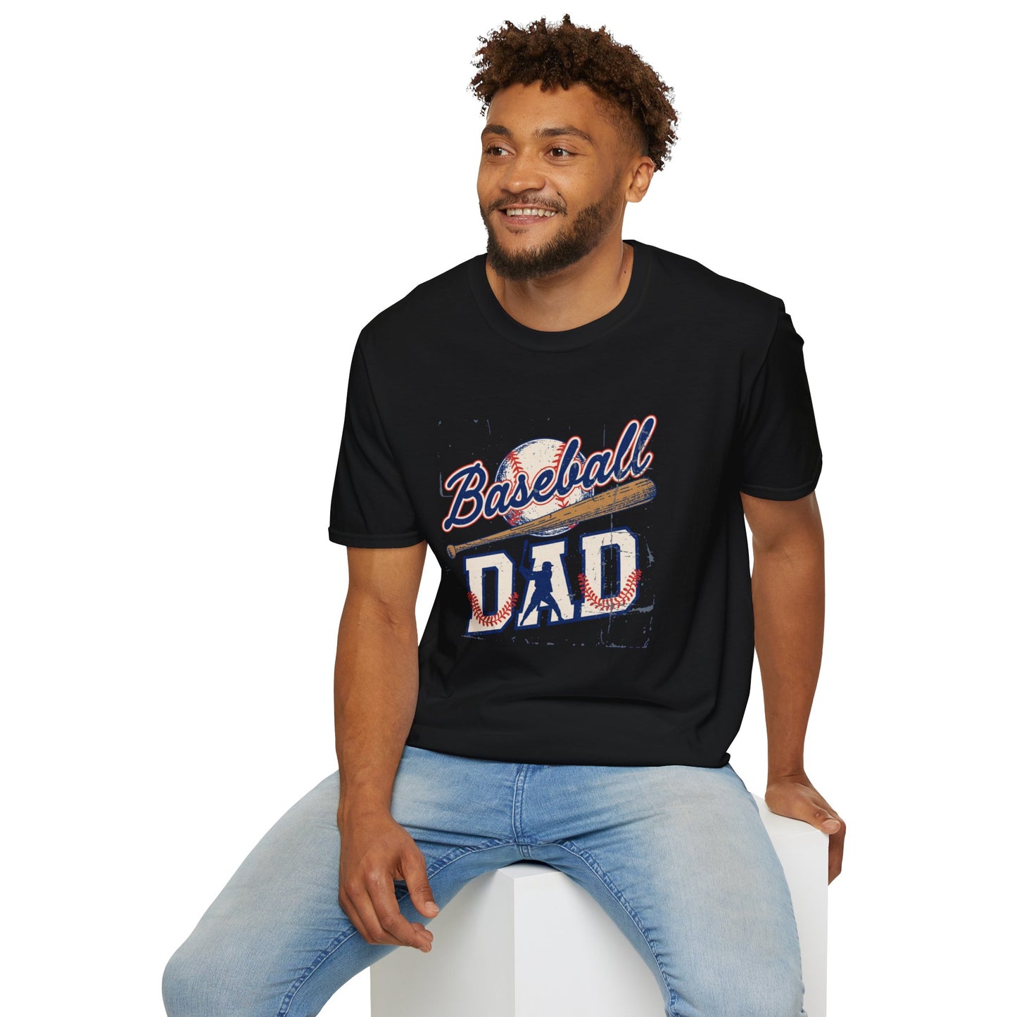 Baseball Dad T-Shirt – Vintage Baseball Bat & Ball Design