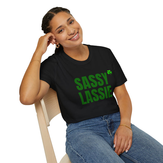 Sassy Lassie T-Shirt — St. Patrick’s Day Shamrock Tee for Bold, Fun-Loving Women