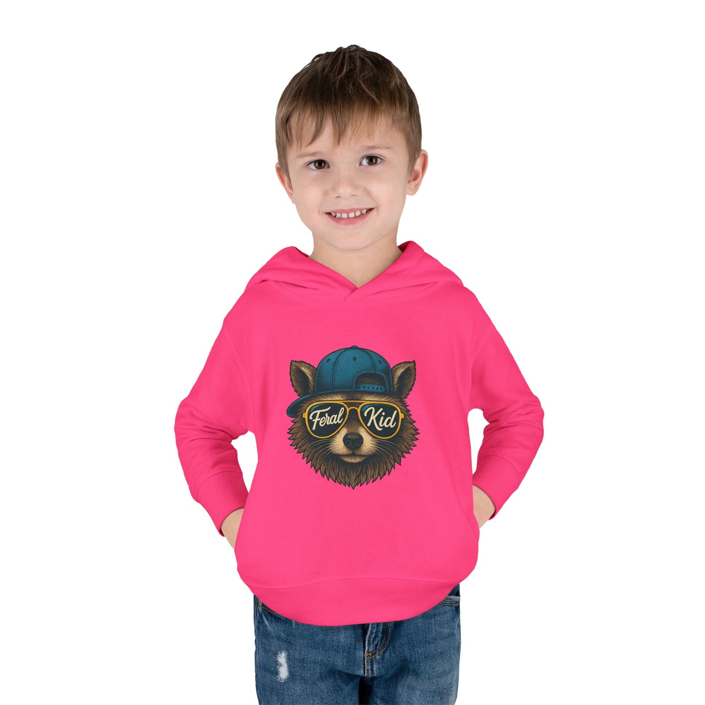 Toddler Hoodie — 'Forest Kid' Raccoon Graphic Kids Pullover