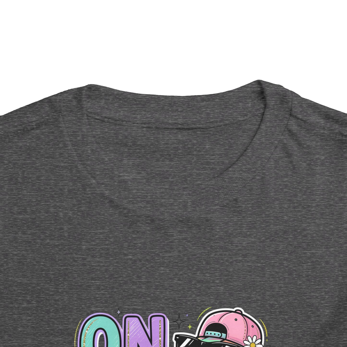 Toddler Tee — "On The Hunt" Colorful Dino Graphic