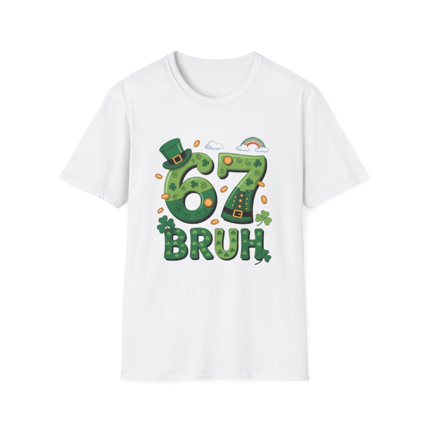 St. Patrick's '67 Bruh' T-Shirt – Lucky Shamrock Birthday Tee