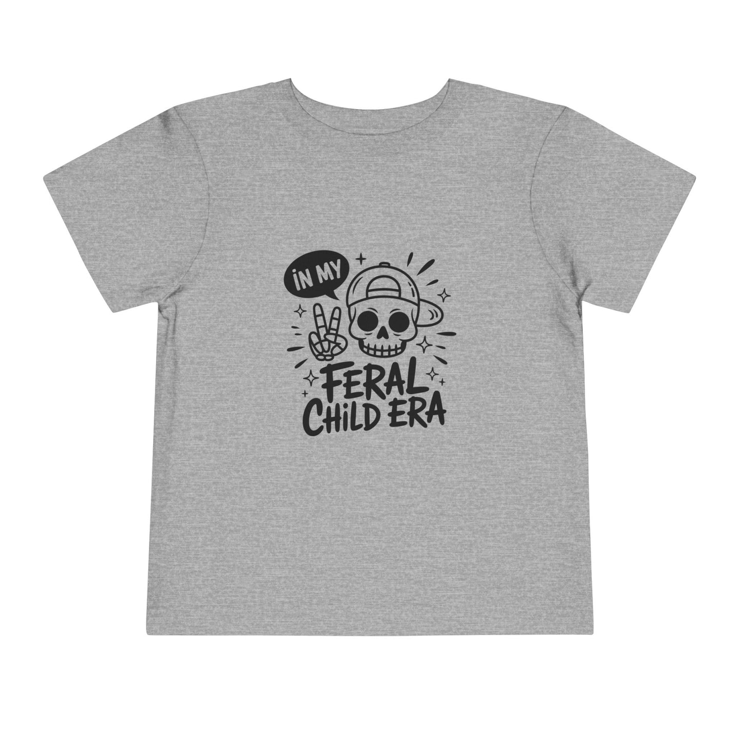 Toddler Tee — “In My Feral Child Era” Skull Graphic Kids T‑Shirt