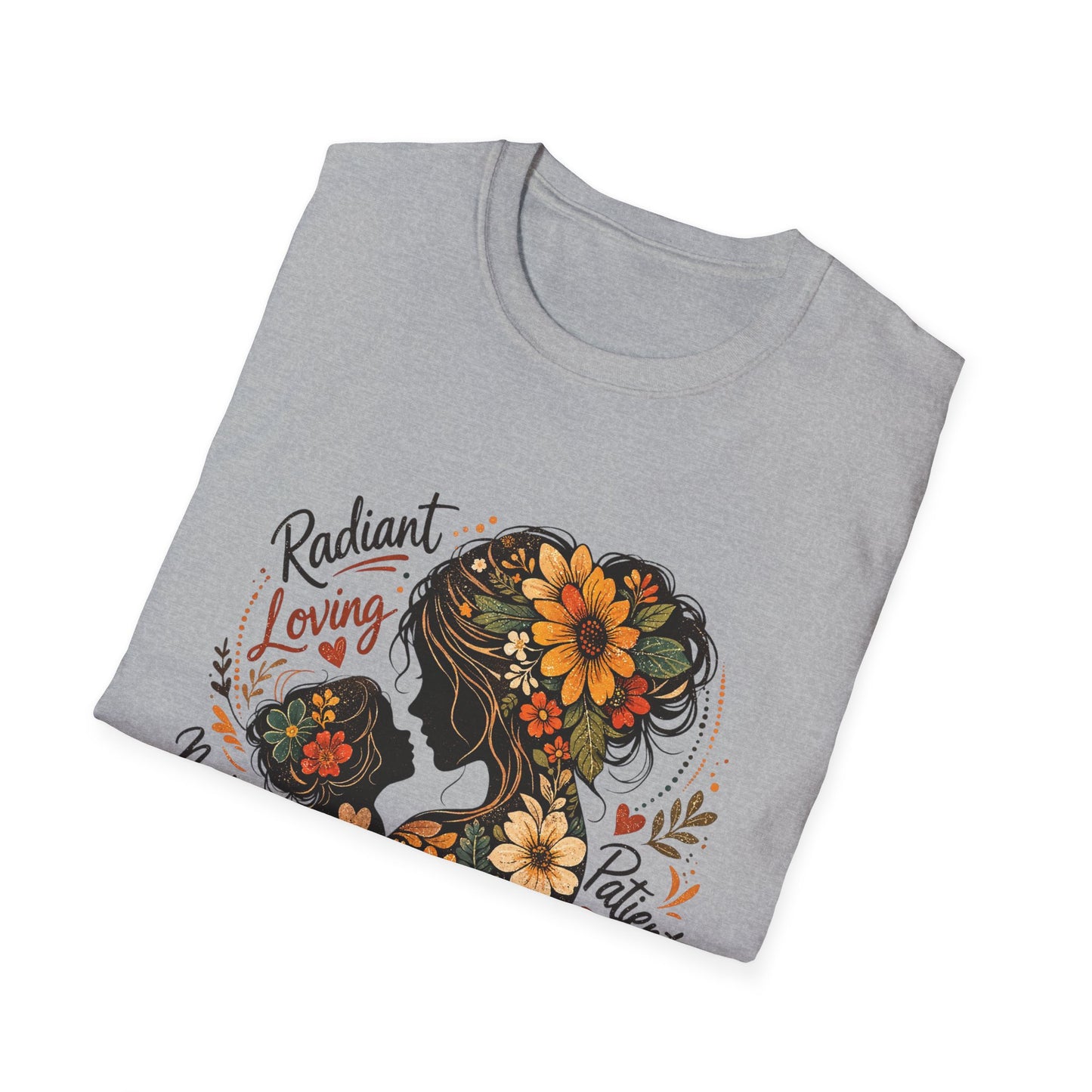 Mother Floral Silhouette T-Shirt — Radiant Loving Patient Design for Mom (Mother)