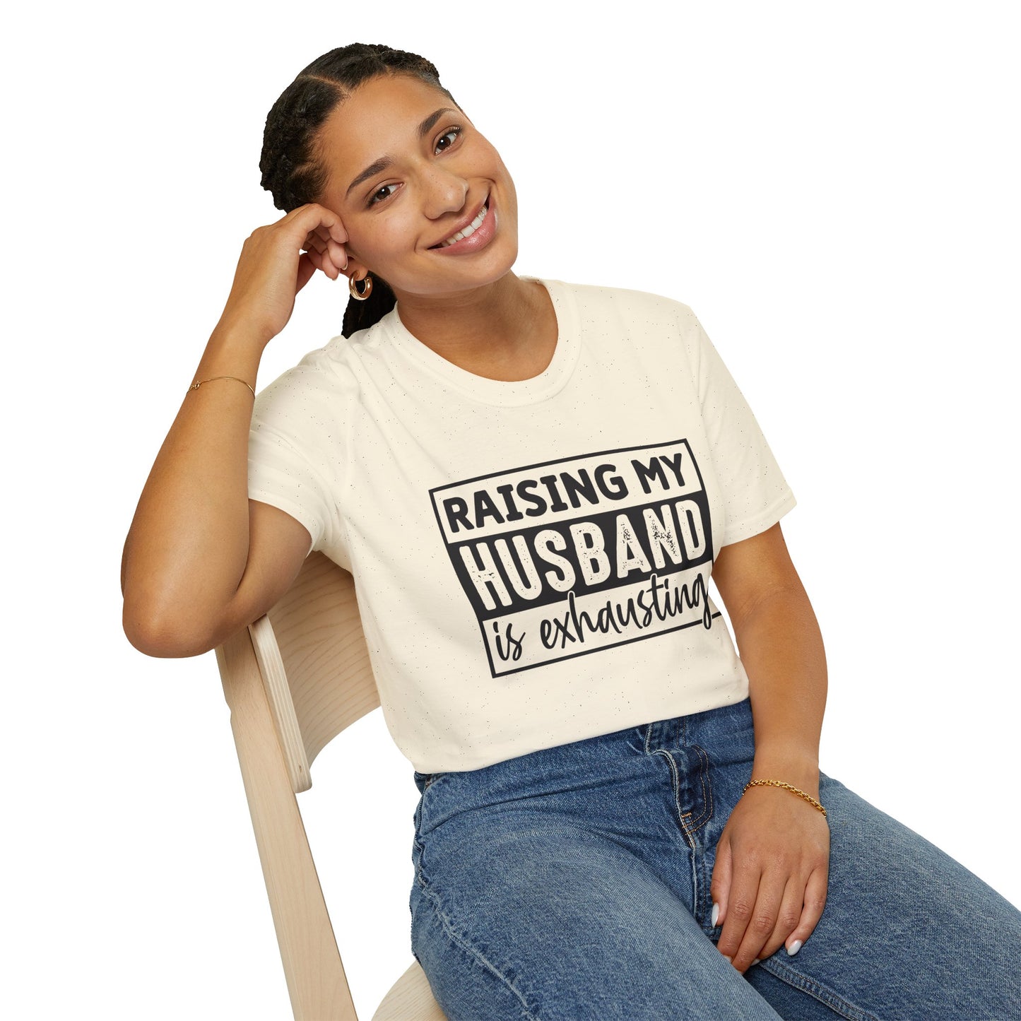 Raising My Husband Is Exhausting T-Shirt — Funny Mom Parenting Tee