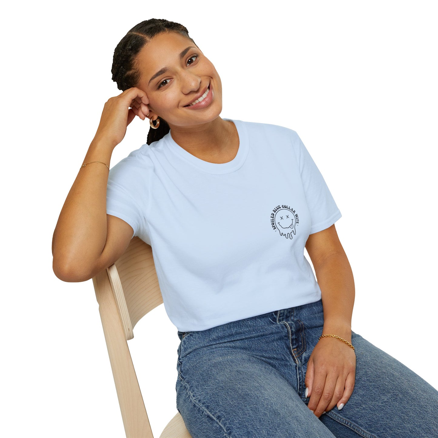 Spoiled Blue Collar Wife T-Shirt — "Somebody's Spoiled Blue Collar Wife" Graphic Tee