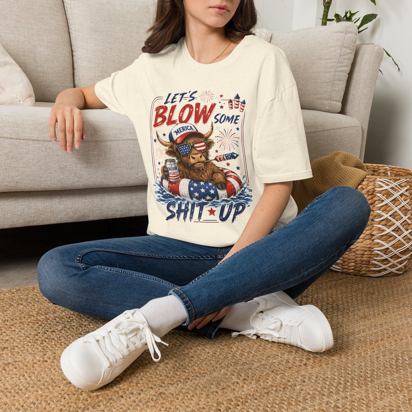 Patriotic Buffalo 'Let's Blow Some Shit Up' T-Shirt
