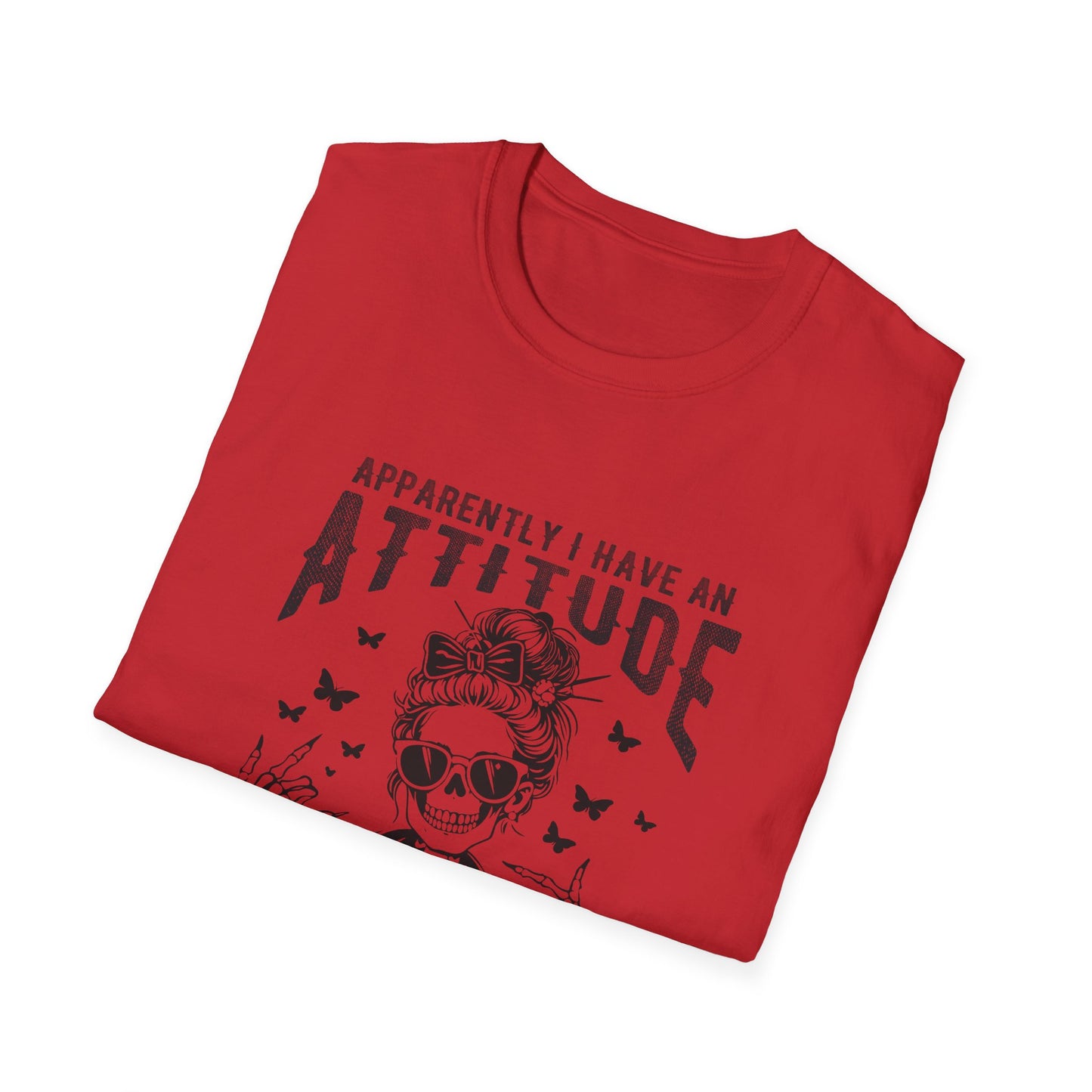 Attitude Skull Tee — "Apparently I Have an Attitude" Graphic T-Shirt
