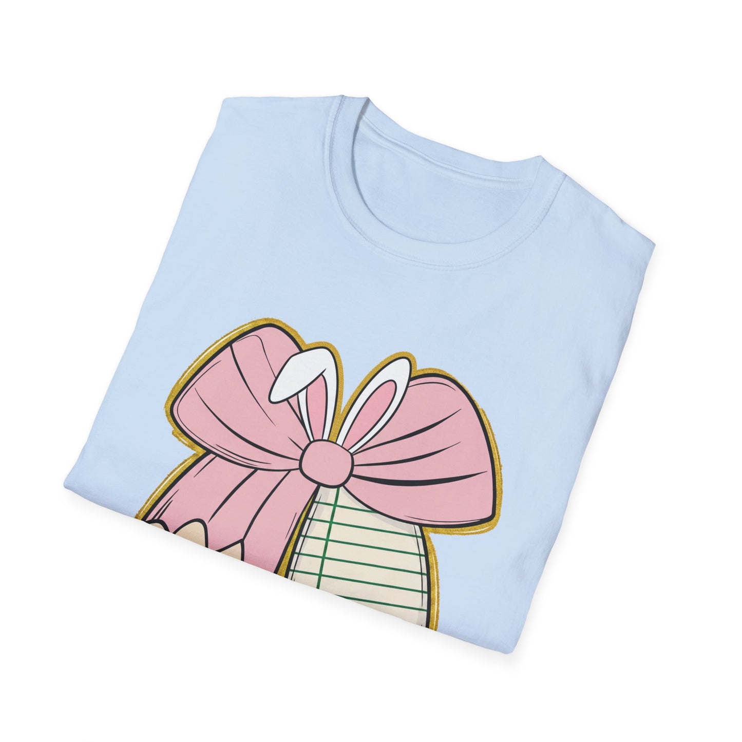 Girls' Back-to-School Bow Pencil T-Shirt — Cute Pink Ribbon & Notebook Graphic