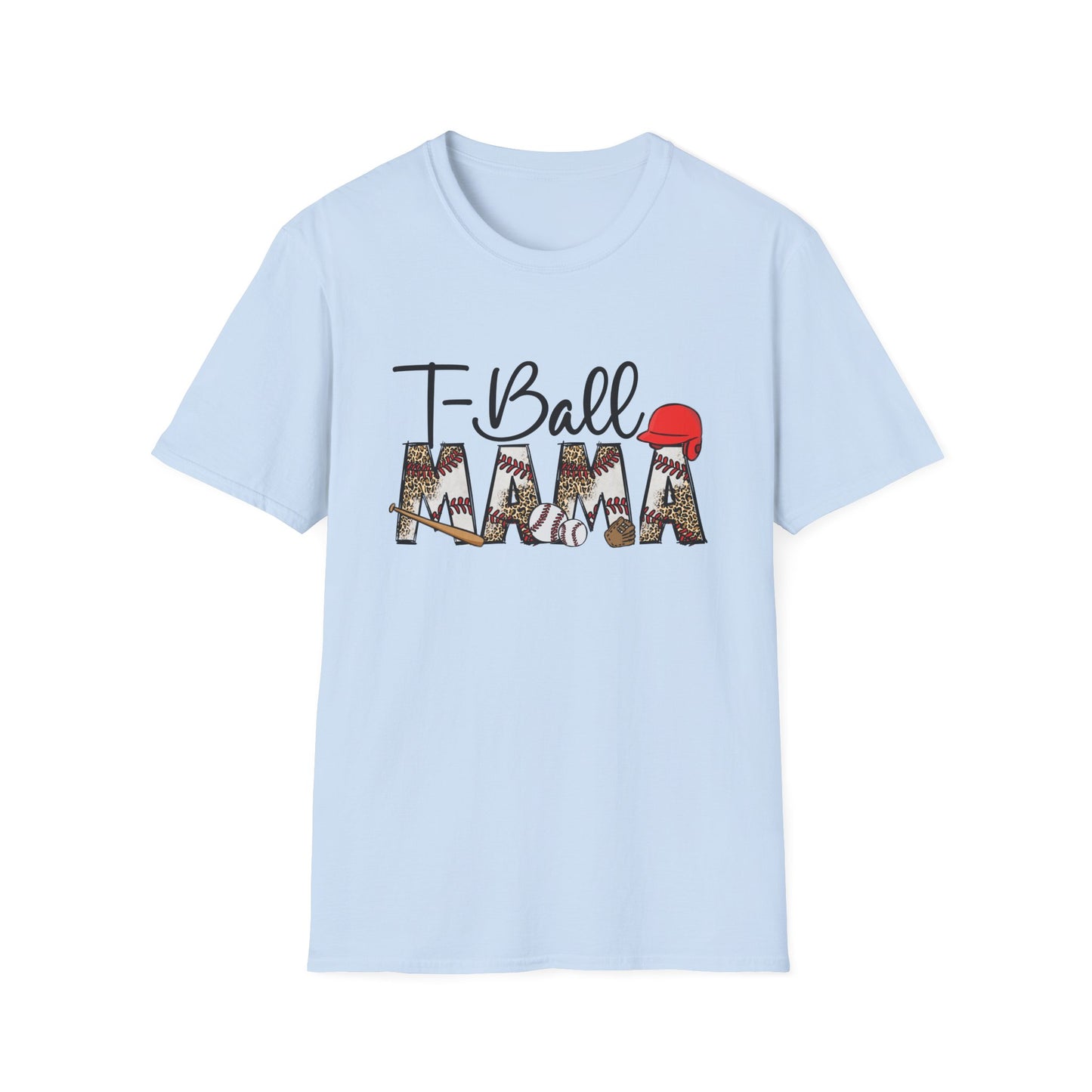 T‑Ball Mama T-Shirt — Cute Floral Baseball Mom Tee