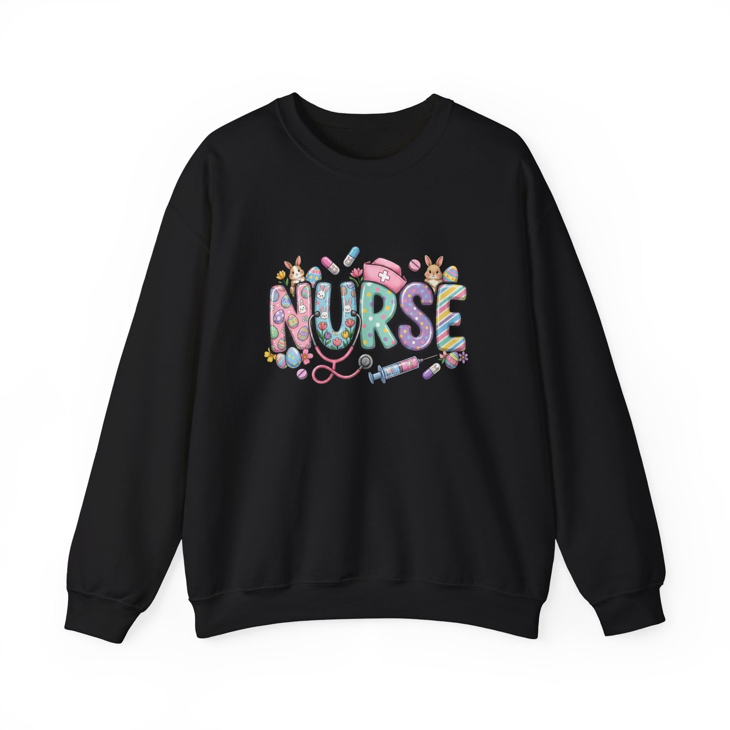 Nurse Floral Graphic Sweatshirt – Cute Medical Crewneck for Nurses