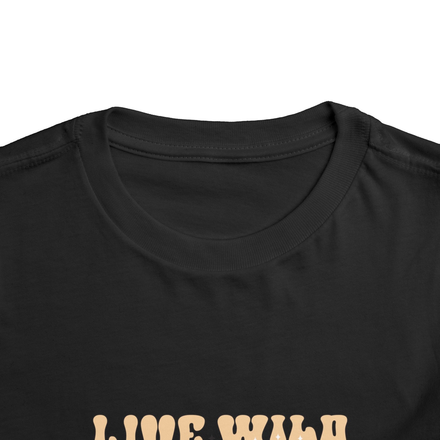 Toddler Tee — "Live Wild Flower Child" Retro Hippie Graphic