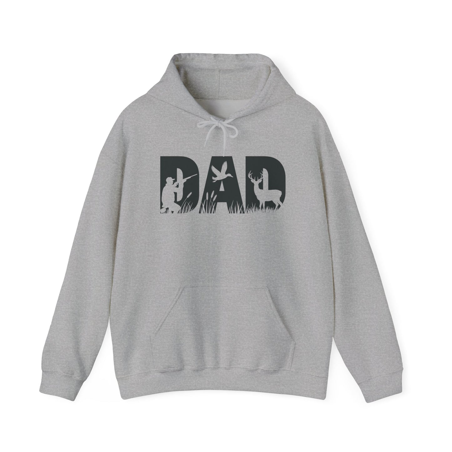 Dad Silhouette Hoodie — Outdoor Hunting & Fishing Father’s Day Sweatshirt