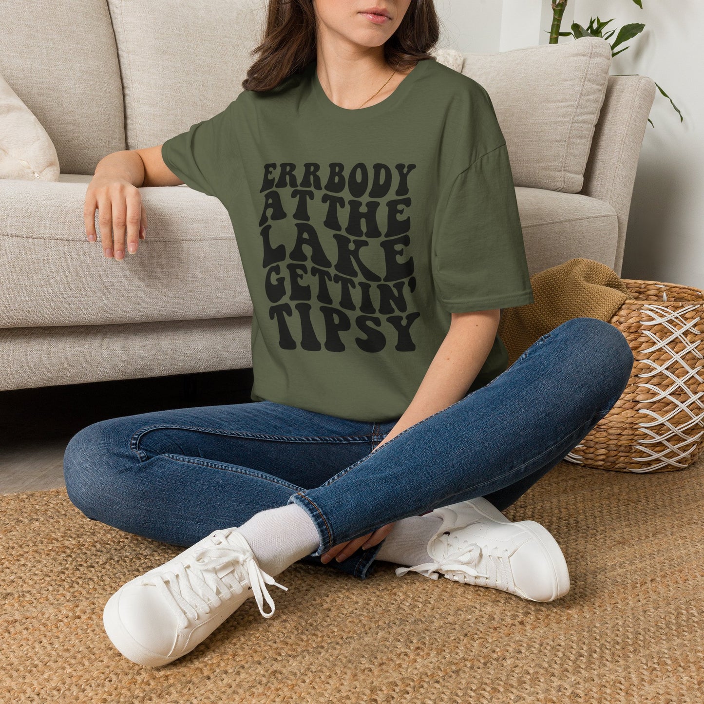 Lake Trip T-Shirt — "Errbody at the Lake Gettin' Tipsy" Retro Graphic