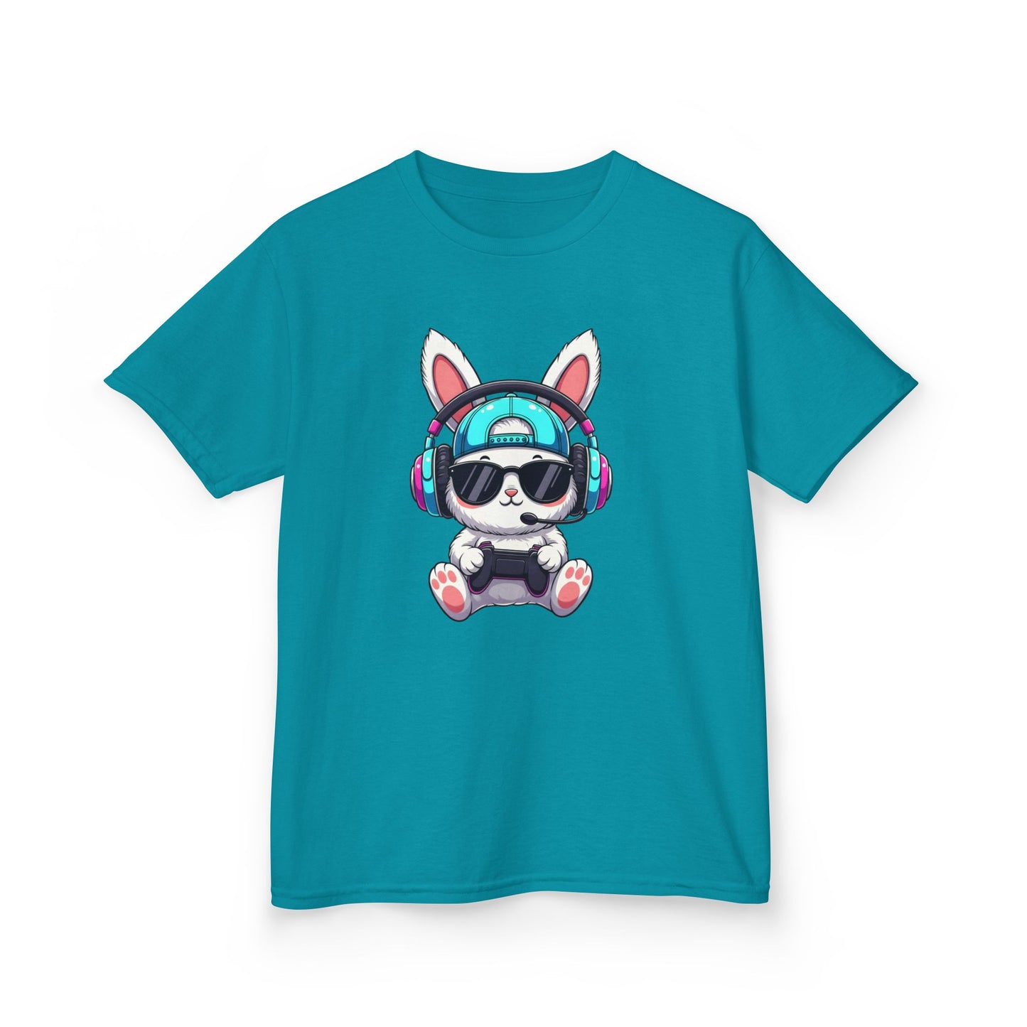 Kids Bunny DJ Tee — Cute Bunny with Headphones Kids T-Shirt