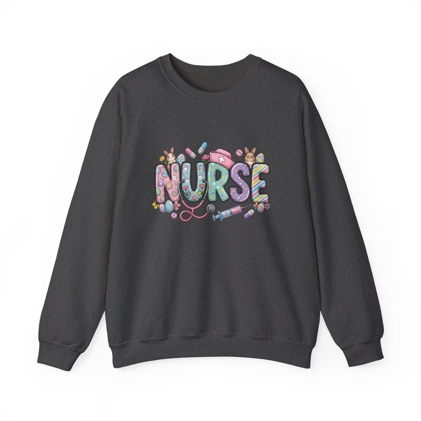 Nurse Floral Graphic Sweatshirt – Cute Medical Crewneck for Nurses