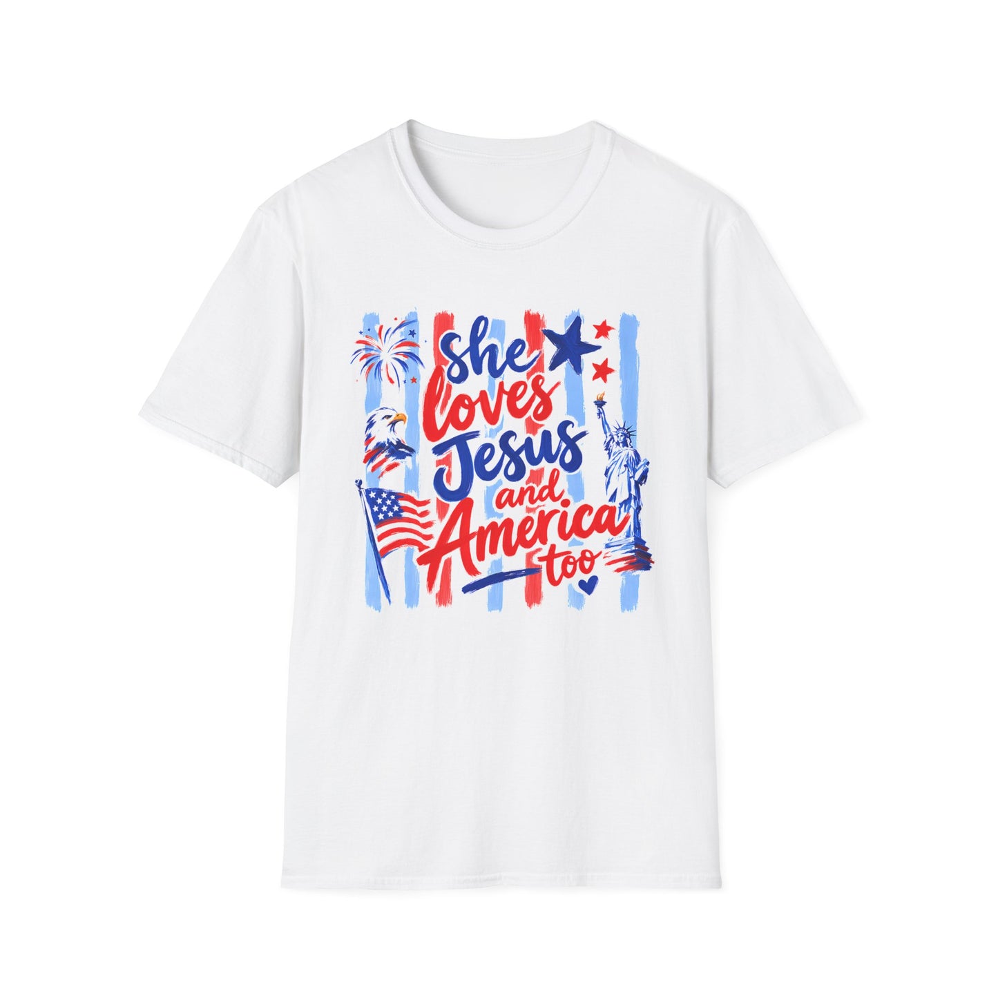 She Loves Jesus and America Too T-Shirt