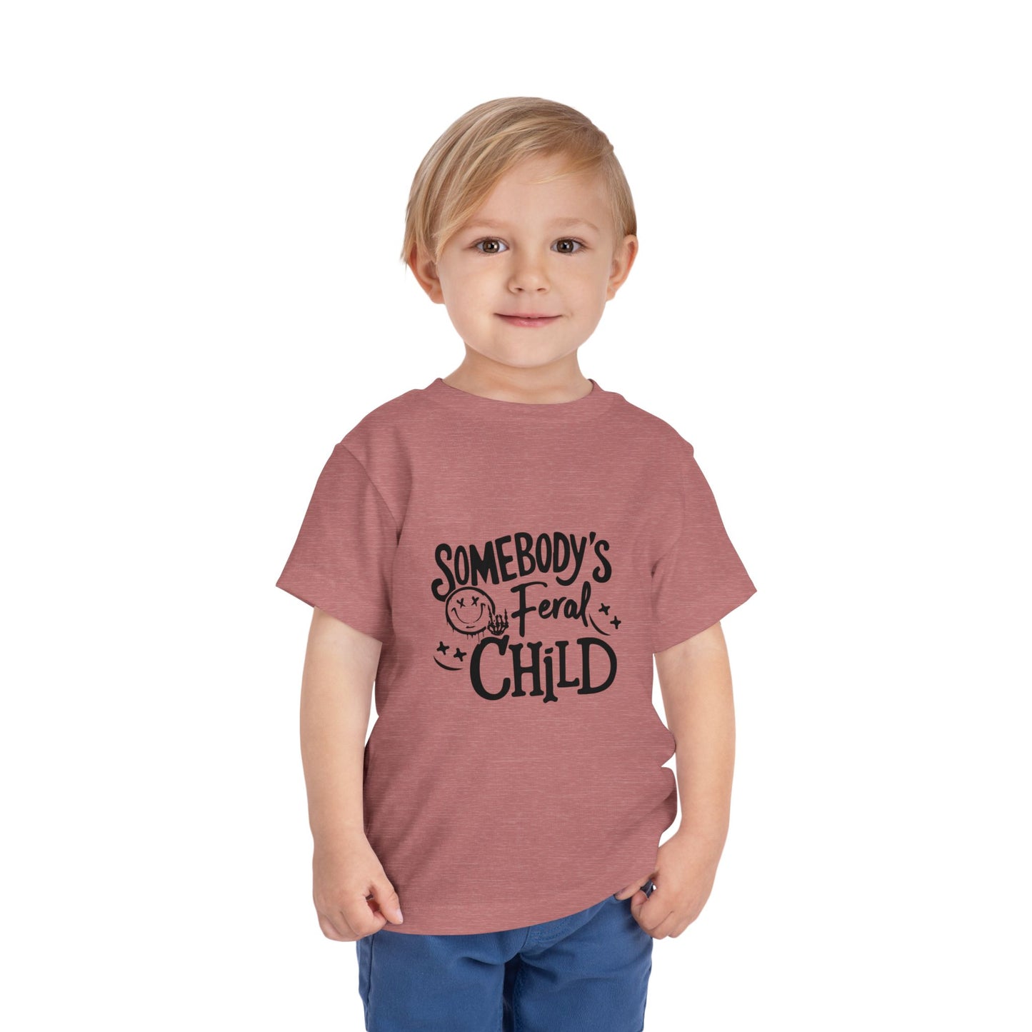 Toddler Tee - "Somebody's Feral Child" Graphic Kids Shirt