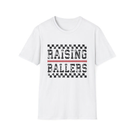 Raising Ballers Kids T-Shirt — Fun Sports Parent Tee