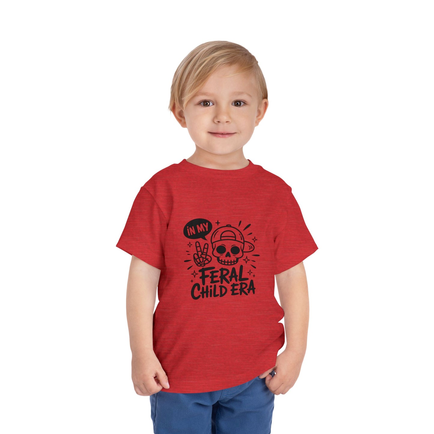 Toddler Tee — “In My Feral Child Era” Skull Graphic Kids T‑Shirt